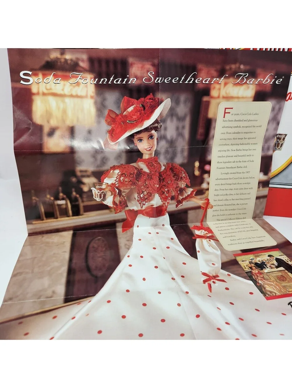 1st In Series Coca-Cola Fashion Classic Barbie Soda Fountain Sweetheart 1996